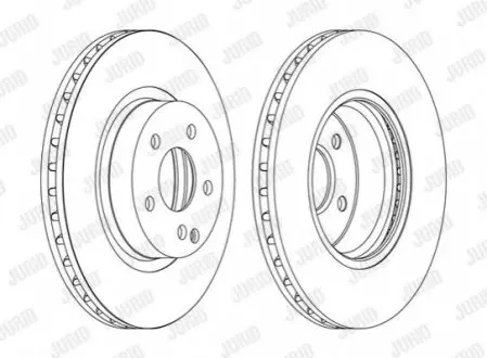Тормозной диск передний MERCEDES-BENZ CLS/E SAAB 9-3 Jurid 562386JC1