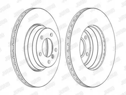 Тормозной диск передний BMW 1/3/X1 Jurid 562395JC1