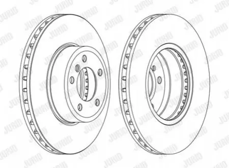 Тормозной диск передний BMW 5-Series (E60)(E61), 6-Series (E63) 630 Jurid 562397JC1