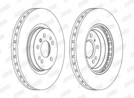 Тормозной диск передний Mercedes M-Class (W164), R-Class (W251, V251) Jurid 562403JC1