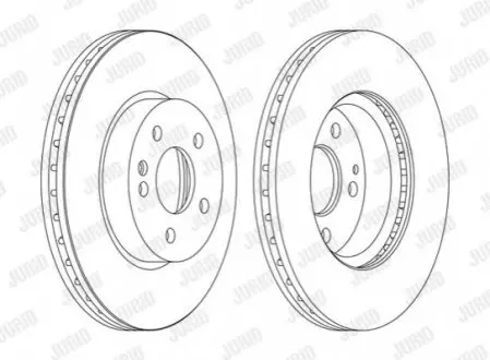 Гальмівний диск передній Mercedes V-Class (W447), Viano (W639), Vito (W639, W447) Jurid 562392JC1