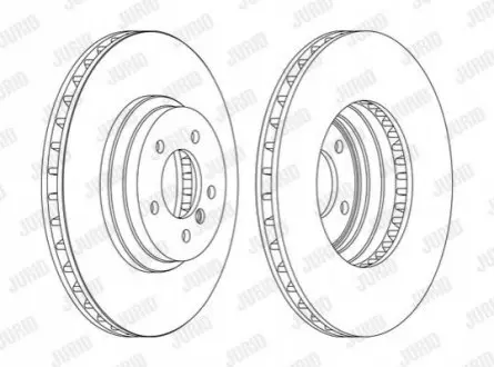 Тормозной диск BMW 3 (E90,E91,E92,E93) / X1 (E84) Jurid 562519JC1 (фото 1)