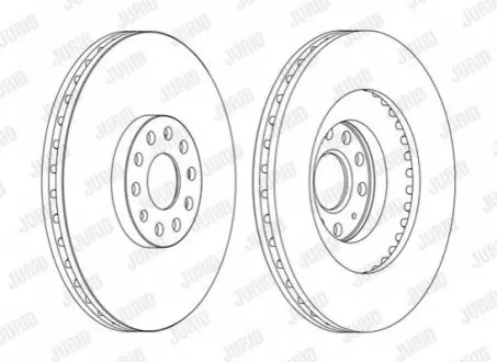 Тормозной диск передний AUDI A3 VW EOS/GOLF/PASSAT/SCIROCCO SEAT LEON SKODA SUPERB Jurid 562239JC1