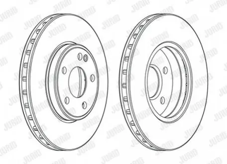 Гальмівний диск передній Mercedes A-Class (W176), B-Class (W246, W242), CLA (X117, C117), GLA (X156) Jurid 563114JC