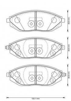 Комплект тормозных колодок, дисковый тормоз Jurid 573385J (фото 1)