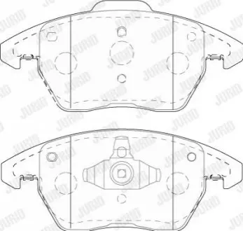 Гальмівні колодки передні Audi A1 / VW Beetle, Jetta IV, Polo V / Seat Ibiza IV Jurid 573852J