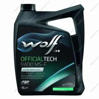 Олива моторна Officialtech MS-F 5W-30 (5 л) Wolf 8308819