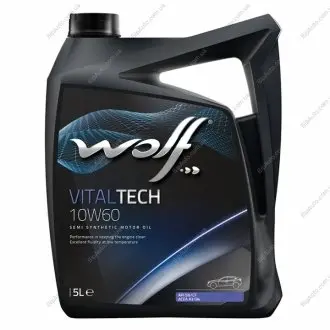 Олива моторна Vitaltech 10W-60 (5 л) Wolf 8314926