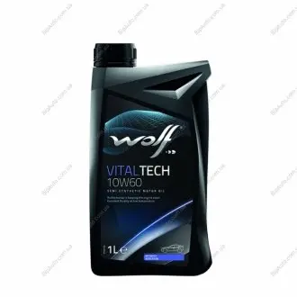 Олива моторна Vitaltech 10W-60 (1 л) Wolf 8314827