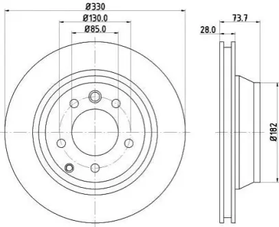 Диск тормозной Hella pagid 8DD 355 109-821