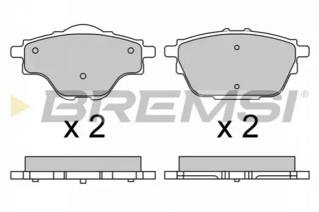 Гальмівні колодки зад. Citroen C4/Peugeot 308 II 13- (Bosch) (106x51,9x16,7) Bremsi BP3625