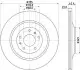Тормозной диск зад. A8/Phaeton/Coninental 02- 3.0-6.0 (НС PRO) HELLA PAGID 8DD355129-801