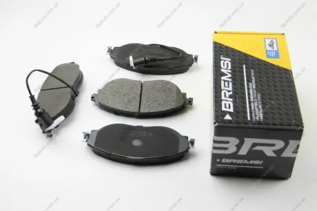 Тормозные колодки перед. VW Passat 10-/Skoda Octavia 12- (TRW) с датчиком Bremsi BP3474 (фото 1)
