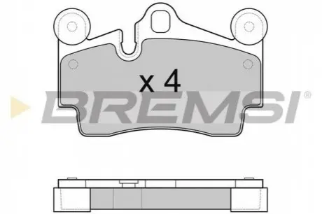 Тормозные колодки зад. Audi Q7/Touareg/Cayenne (Brembo) (112,2x73,2x16,2) Bremsi BP3097