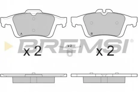 Тормозные колодки зад. Connect/Focus II//Citroen C5/Saab 9-3 01- (ATE) Bremsi BP3217