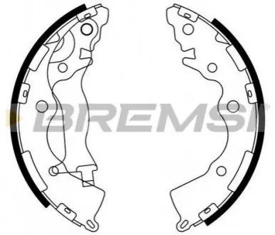Тормозные колодки зад. Hyundai Accent III 05-10/Kia Rio II 05- (Mando) Bremsi GF0749 (фото 1)