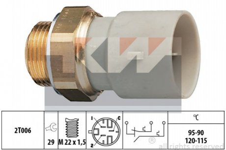 Термовыключатель, вентилятор радиатора. Kw 550 655