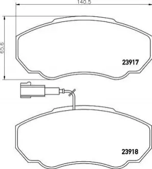 Гальмівні колодки перед. Ducato/Jumper/Boxer 02-06 (1.4t) Hella pagid 8DB355010-391