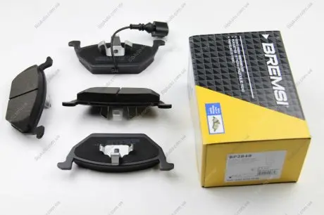 Тормозные колодки перед. Caddy III/Golf V/Octavia/A3 03- (с датчиком) Bremsi BP2848