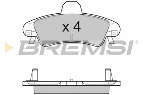 Тормозные колодки зад. Ford Mondeo 93-00 (bendix) (115,7x53,7x14,7) Bremsi BP3188 (фото 1)