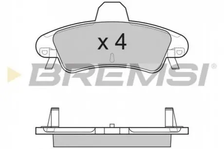 Гальмівні колодки зад. Ford Mondeo 93-00 (bendix) (115,7x53,7x14,7) Bremsi BP3188 (фото 1)