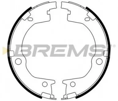 Колодки ручного тормоза Hyundai Santa FE I,II 06-12/Kia Sorento 06- Bremsi GF0803