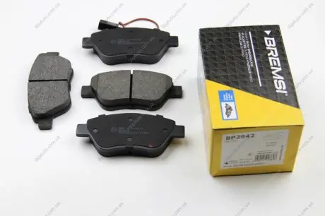 Гальмівні колодки перед. Doblo 01- (Bosch) (122.8x53.6) з датчиком Bremsi BP2942