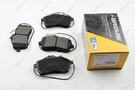 Гальмівні колодки перед. Peugeot 407 04- (TRW) (131,4x66,8x19,5) Bremsi BP3182