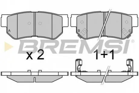 Гальмівні колодки зад. Hyundai Getz/Santa FE/Tucson 01- (mando) Bremsi BP2966