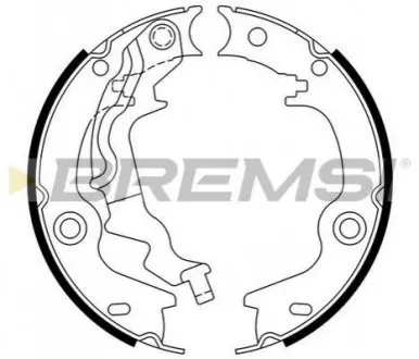 Колодки ручного тормоза Hyundai Accent III 05-10/Kia Rio II 05- Bremsi GF0759 (фото 1)