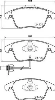 Колодки гальмівні дискові комплект; передн. Hella pagid 8DB 355 013-861