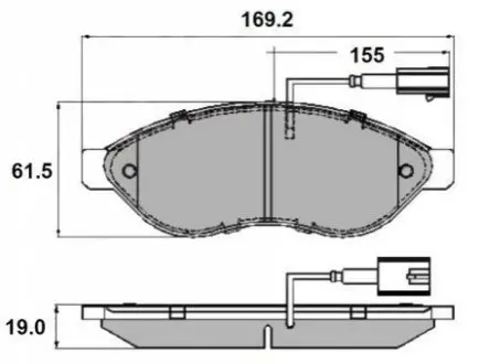 Гальмівні колодки перед. Jumper/Ducato/Boxer 06- (1.1-1.5t) National NP2285
