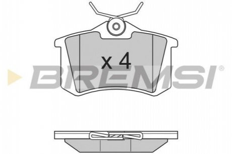 Тормозные колодки зад. Caddy III/IV/Passat/Audi A4/A6 (Lucas) Bremsi BP2807