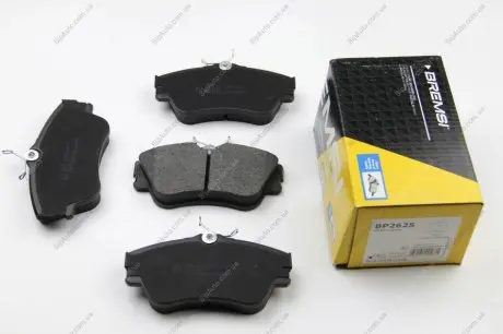Тормозные колодки перед. T4 1.9TD/2.4D &gt;99 (R15)(невент.диск) Bremsi BP2625 (фото 1)