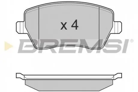 Гальмівні колодки перед. Kangoo/Logan 08-/Duster 10- (TRW) Bremsi BP3026