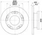 Гальмівний диск зад. Transit V347 06- (H=69mm) Hella pagid 8DD355113-811 (фото 1)