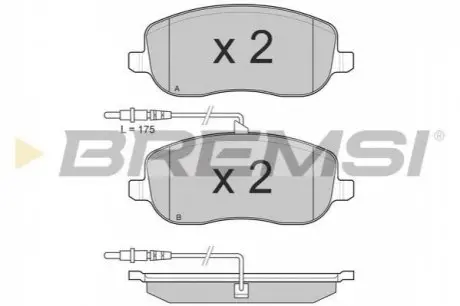 Тормозные колодки перед. Jumpy/Scudo/Expert 00- (Lucas) Bremsi BP3028