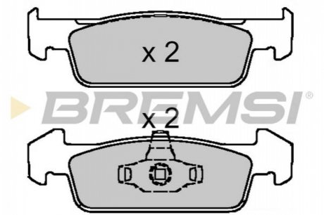 Тормозные колодки перед. Logan II/Sandero II 12- (ATE) Bremsi BP3647 (фото 1)