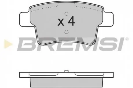 Тормозные колодки зад. Citroen C4 Picasso 06- (Bosch) Bremsi BP3331