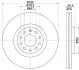 Тормозной диск перед. A4/A6 97-09 (PRO) HELLA PAGID 8DD355107-631