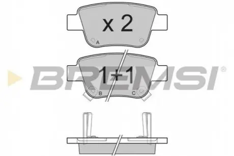 Тормозные колодки зад. Toyota Avensis 00-08 (Bosch) Bremsi BP3112