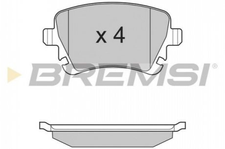 Гальмівні колодки зад Caddy III/Golf V/Audi A4 03- Bremsi BP3130 (фото 1)
