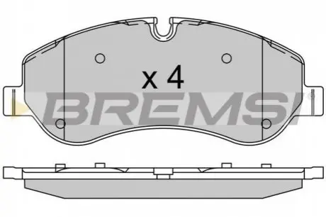 Тормозные колодки перед. Transit (V348) 12- (RWD) Bremsi BP3525