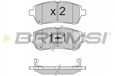 Гальмівні колодки перед. Ford Fiesta VI 08- (TRW) Bremsi BP3316