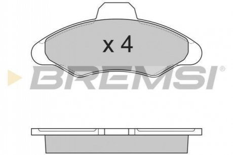 Гальмівні колодки перед. Ford Escort/Fiesta 90-02 Bremsi BP2462