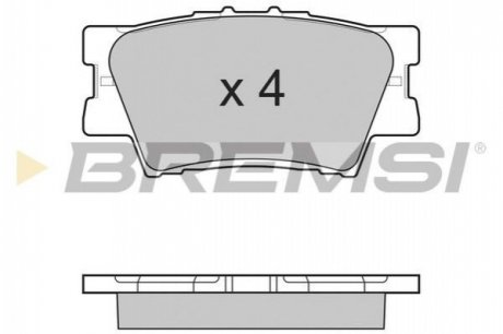 Тормозные колодки зад. Toyota RAV4 06- (akebono) Bremsi BP3252 (фото 1)