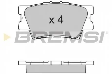 Гальмівні колодки зад. Toyota RAV4 06- (akebono) Bremsi BP3252