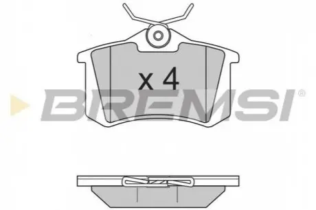 Гальмівні колодки зад. Caddy/Golf/Octavia (TRW) Bremsi BP2806