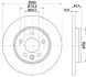 Тормозной диск зад. T4 91-03 (R15) Hella pagid 8DD355105-611 (фото 1)