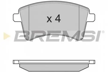 Гальмівні колодки перед. Kangoo 08- (R15/R16) Bremsi BP3367